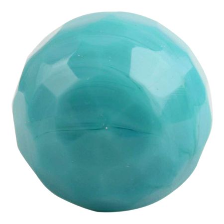 Round Sea Blue Glass Cabinet Knob 